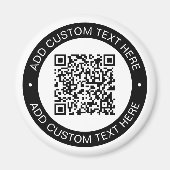 Aimant Remplacez par votre propre code QR téléchargé ou v (Devant)