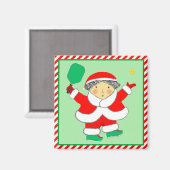 Aimant Remplissages de bas de Noël de pickleball (Recto/Verso)
