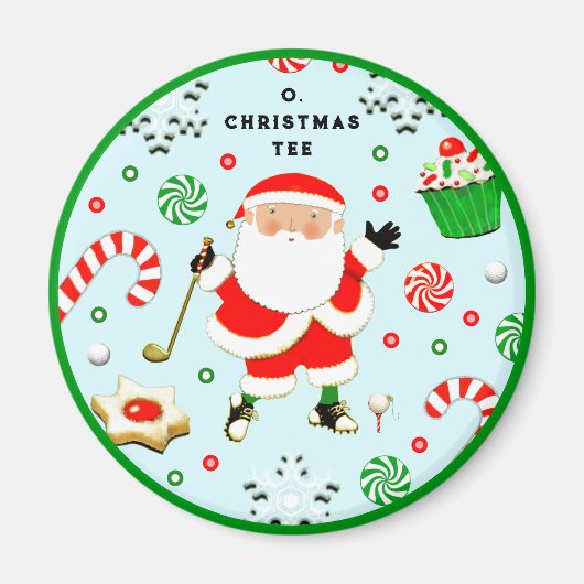 Aimant Remplissages de bas de Noël pour golf (Devant)