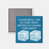 Aimant Remplissez Les Plateaux De Cube De Glace | Nouveau (Recto/Verso)