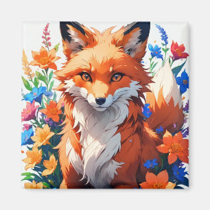 Aimant Renard à fleurs