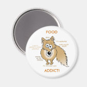 Aimant renard, ADDICT ALIMENTAIRE ! (Recto/Verso)