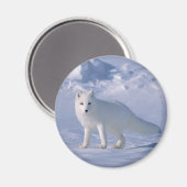 Aimant Renard arctique (Recto/Verso)