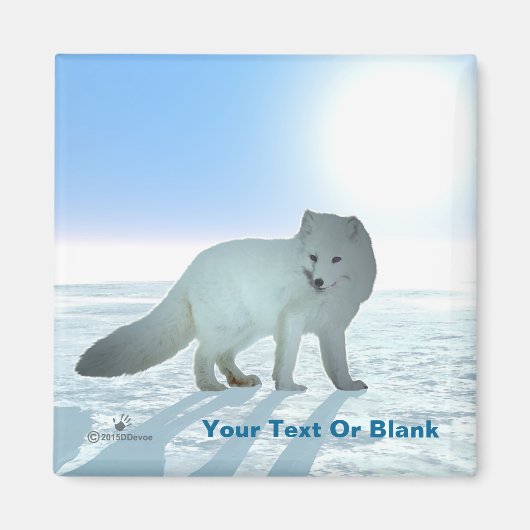 Aimant Renard arctique (Devant)