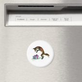Aimant renard avec le présent (In Situ (Lave-vaisselle))