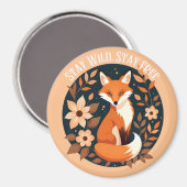 Aimant Renard Boho "Reste Sauvage, Reste Libre" Conceptio (Recto/Verso)