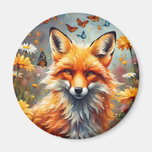 Aimant Renard dans la prairie