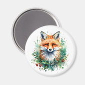 Aimant Renard dans le houx (Recto/Verso)