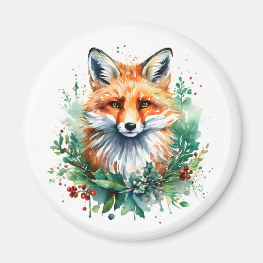 Aimant Renard dans le houx (Devant)