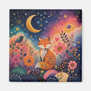 Aimant Renard dans le jardin étoilé