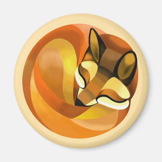 Aimant Renard endormi (Devant)