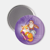 Aimant renard et hibou (Recto/Verso)