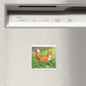 Aimant Renard heureux mignon (In Situ (Lave-vaisselle))