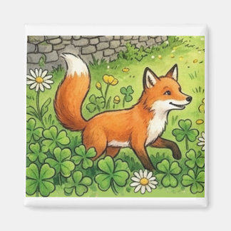 Aimant Renard heureux mignon