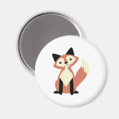 Aimant Renard mignon tête inclinée (Recto/Verso)