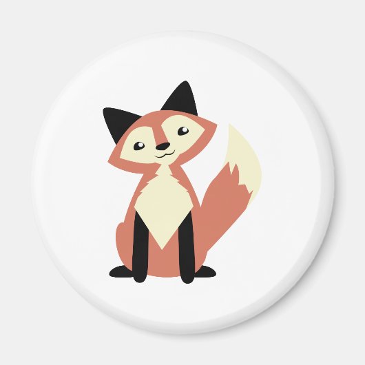 Aimant Renard mignon tête inclinée (Devant)