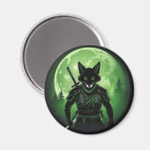 Aimant Renard noir en silhouette (Recto/Verso)