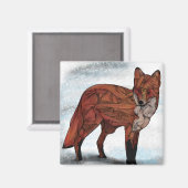 Aimant renard rouge (Recto/Verso)