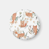 Aimant Renards dans les prés : Aquarelle transparente (Devant)