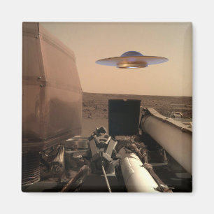 Aimant Rencontre avec la soucoupe UFO Alien Mars InSight