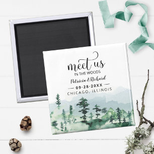 Aimant Rencontrez-Nous Dans Les Bois Mariage Extérieur En