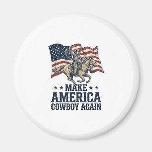 Aimant Rendez à l'Amérique son Cowboy Patriote Chemise We