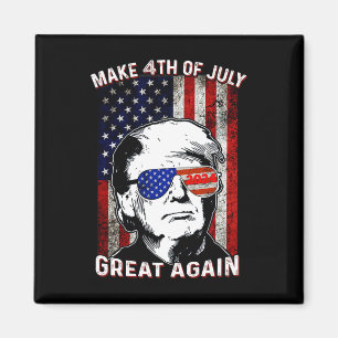 Aimant Rendre 4 juillet grand à nouveau T-shirt Trump T-S