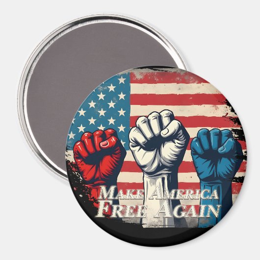 Aimant Rendre l'Amérique libre à nouveau (Recto/Verso)