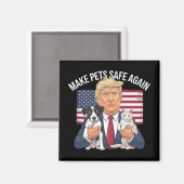 Aimant Rendre les animaux en sécurité, sauver nos animaux (Recto/Verso)