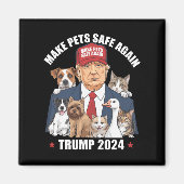 Aimant Rendre les animaux en sécurité Trump 2024 Sauver n (Devant)