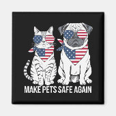Aimant Rendre les animaux sûrs à nouveau Trump Harris Déb (Devant)