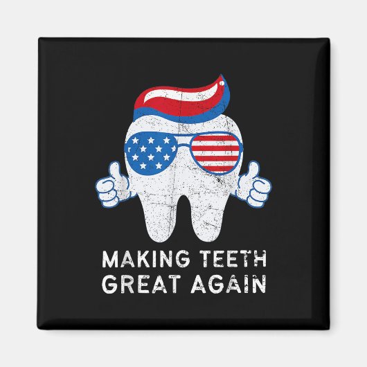 Aimant Rendre les dents grandes à nouveau 4 juillet Améri (Devant)