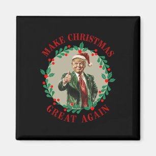 Aimant Rendre Noël super à nouveau drôle Père Noël Trump