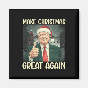 Aimant Rendre Noël super à nouveau drôle Père Noël Trump 