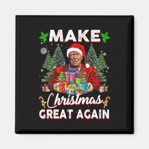 Aimant Rendre Noël super à nouveau drôle Père Noël Trump 