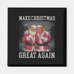 Aimant Rendre Noël super à nouveau drôle Père Noël Trump 