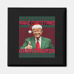 Aimant Rendre Noël super à nouveau drôle Père Noël Trump 