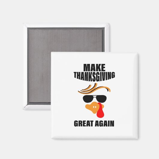 Aimant Rendre Thanksgiving super à nouveau, Drôle Turquie (Recto/Verso)