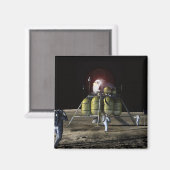 Aimant Rendu d'artiste d'un nouveau vaisseau spatial à la (Recto/Verso)