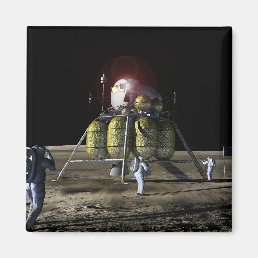 Aimant Rendu d'artiste d'un nouveau vaisseau spatial à la (Devant)