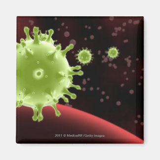 Aimant Rendu illustré du coronavirus du SRAS