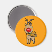 Aimant Renne à nez rouge (Recto/Verso)