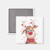 Aimant Rennes de Noël (Recto/Verso)