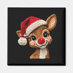 Aimant Rennes de Noël mignons au crochet Cadeau drôle pou