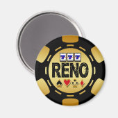 AIMANT RENO GOLD ET NOIR POKER CHIP (Recto/Verso)