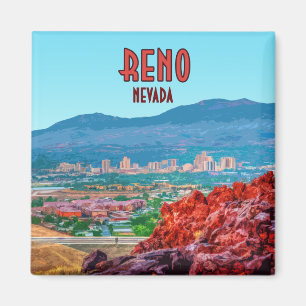 Aimant Reno Nevada Centre-ville Vintage