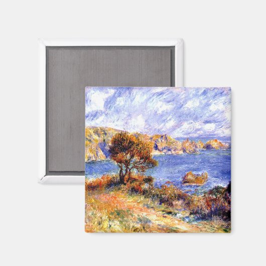 Aimant Renoir - Vue sur Guernesey, célèbre peinture (Recto/Verso)