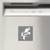 Aimant Rentré chez lui l'éléphant blanc amusant (In Situ (Lave-vaisselle))