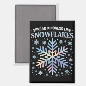 Aimant Répandre la gentillesse comme des flocons de neige (Recto/Verso)