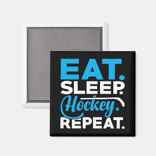 Aimant Répéter le hockey du sommeil (Recto/Verso)